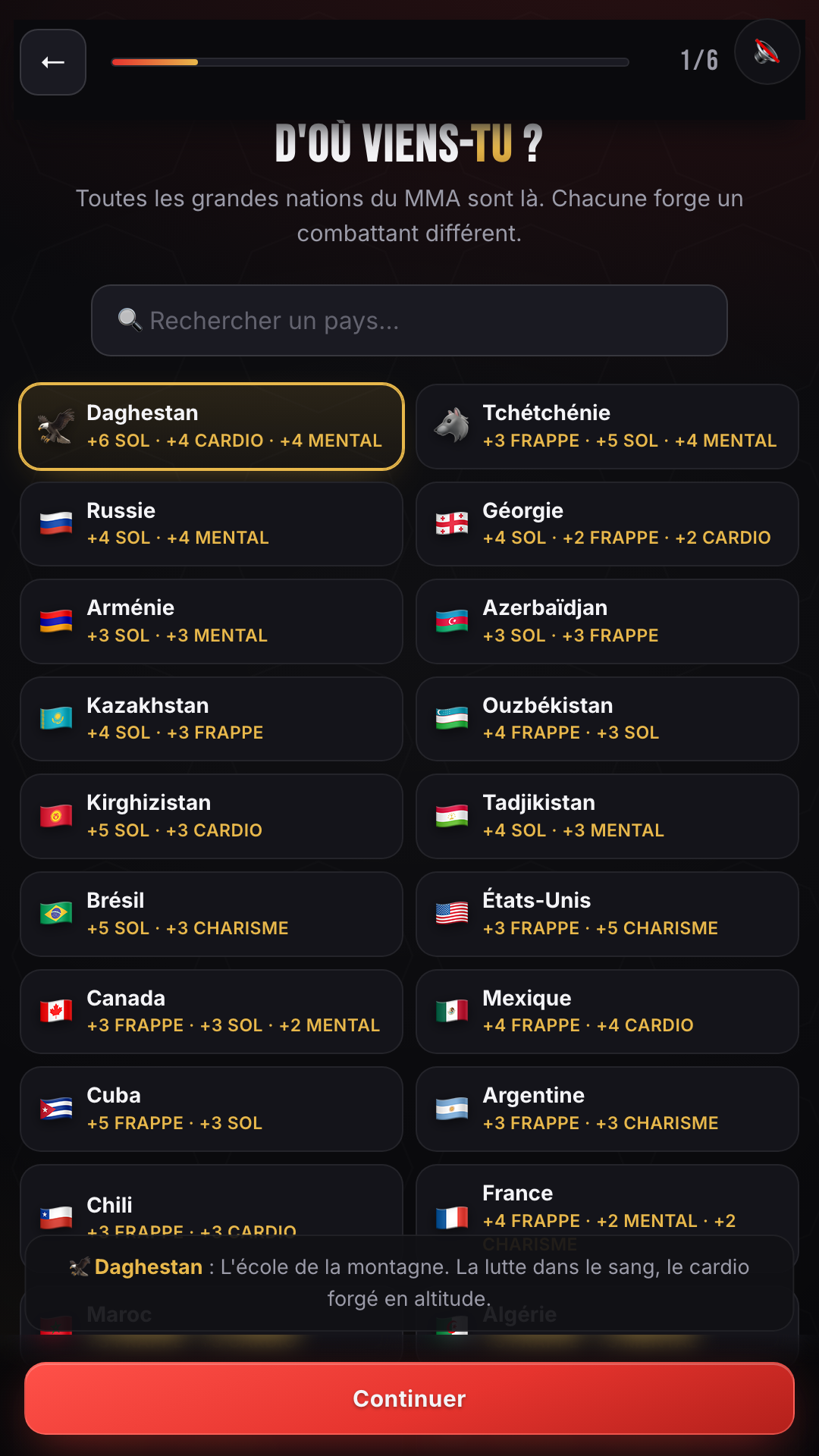 Création du combattant