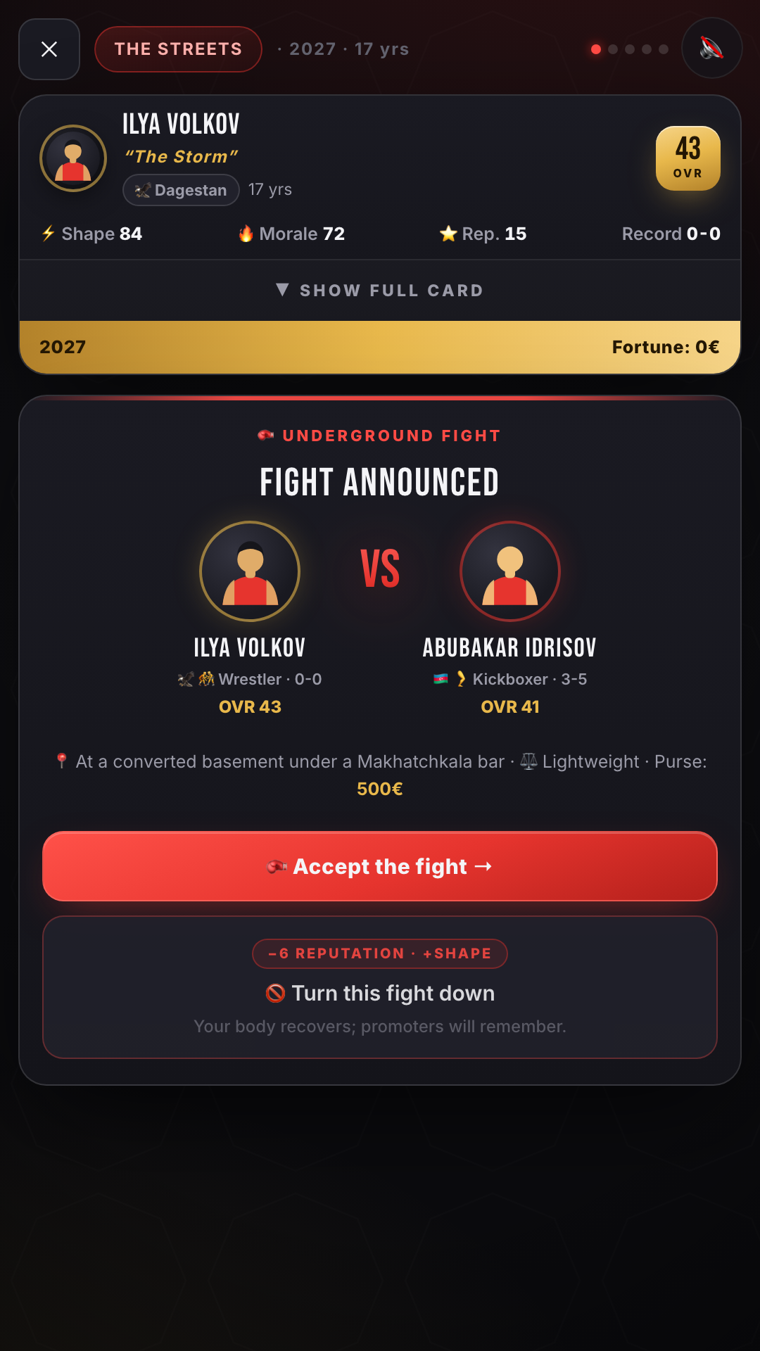 Fight announced
